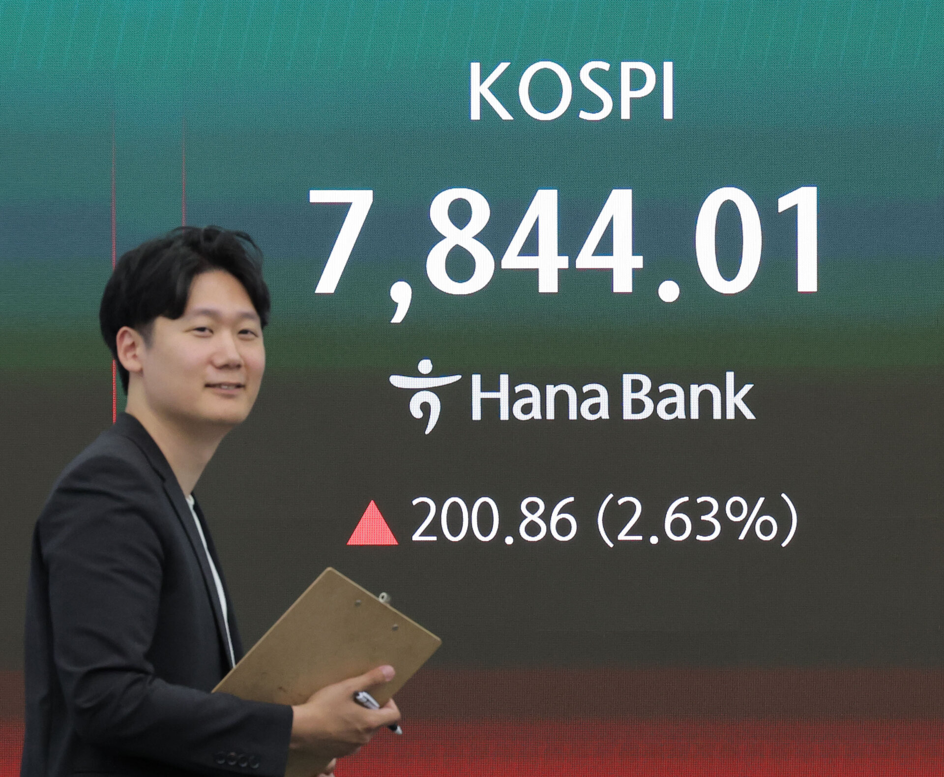 13일 코스피가 7844.01로 마감하며 종가 기준 사상 최고치를 경신했다.